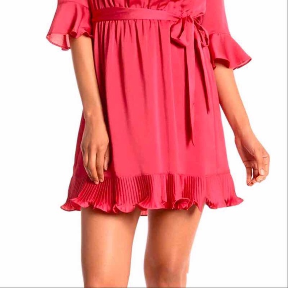 bebe Pink Ruffle Mini Dress - Picture 3 of 4